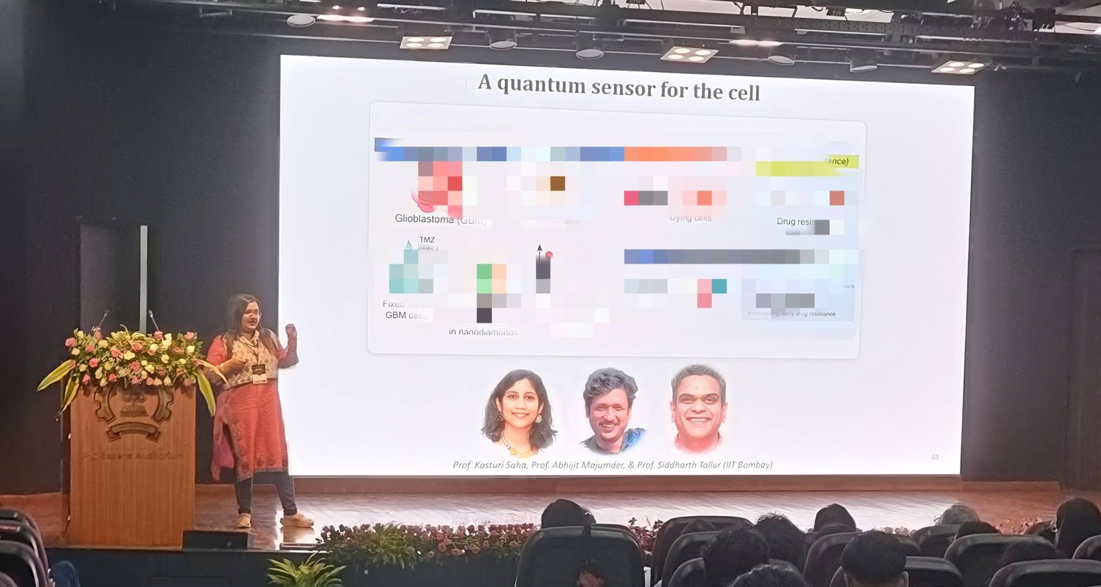 Dr. Arpita presenting &ldquo;A quantum sensor for the cell&rdquo; at IIT Bombay